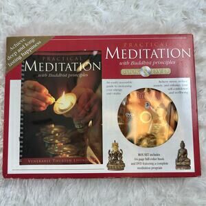 NIB Practical Meditation using Buddhist Principals Box Set Book and DVD